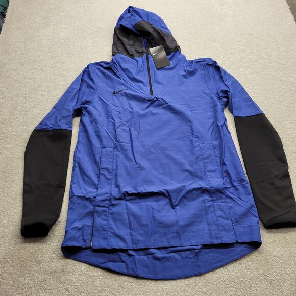 Nike New With Tags Running Jacket Windbreaker Blue And Black Men's Size Small - Picture 1 of 5
